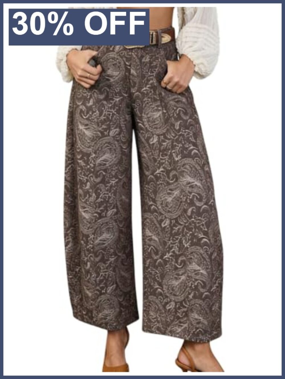 Y2K Baggy Barrel Jeans Floral Print Wide Leg Denim Ankle Pants Boyfriend High